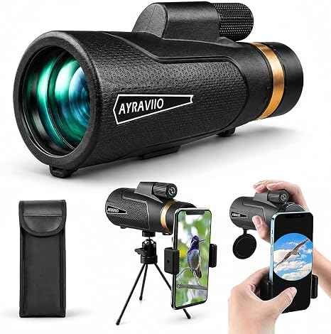 12x60 high power HD monocular telescope with BAK-4 optical prism