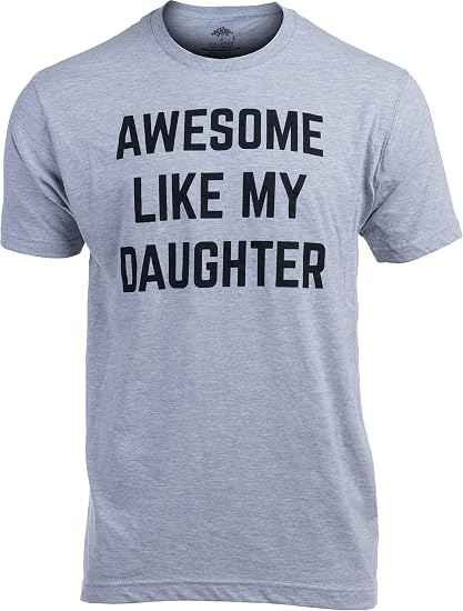 Men's cotton t-shirt with proud dad of an awesome daughter graphic