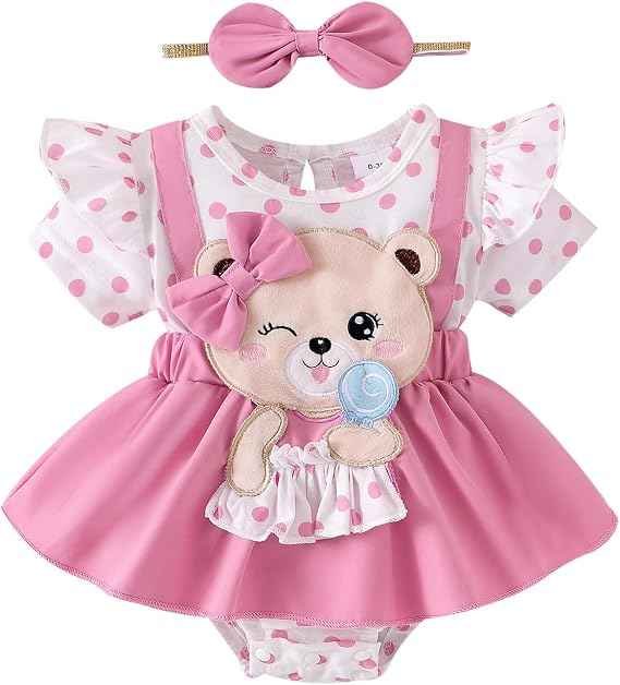 Kavousa baby girl bee jumpsuit with headband