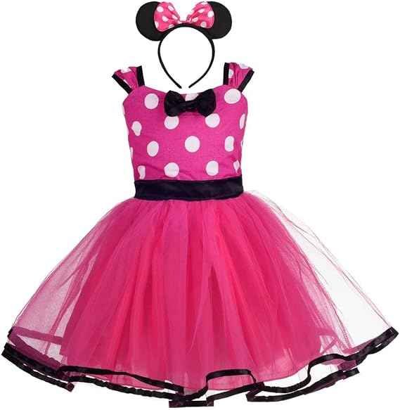 Dressy Daisy polka dot tutu dress with matching headband