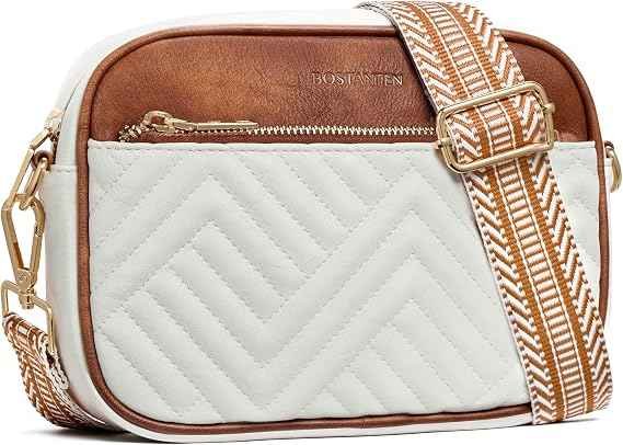 Quilted vegan leather small crossbody bag for women