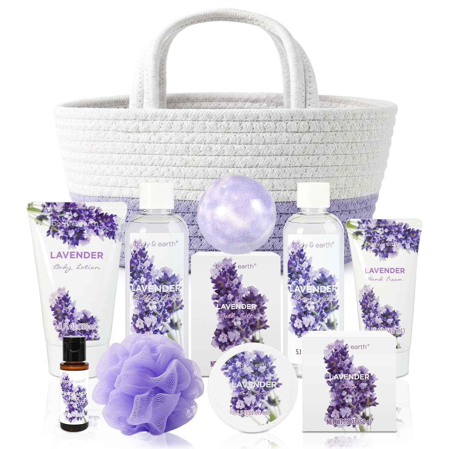 Body & Earth 11-Piece Lavender Spa Gift