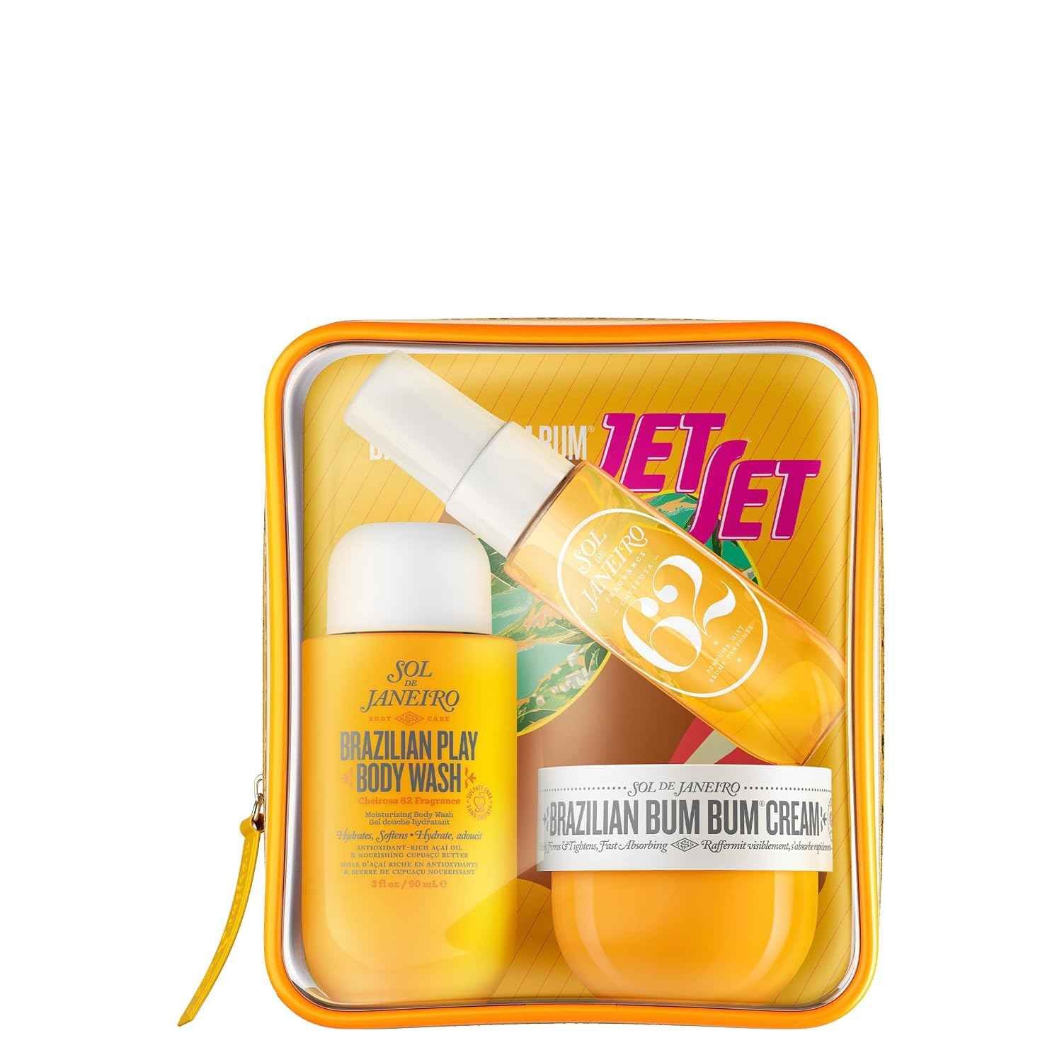 Sol de Janeiro Jet Set travel shower kit with body wash and cream