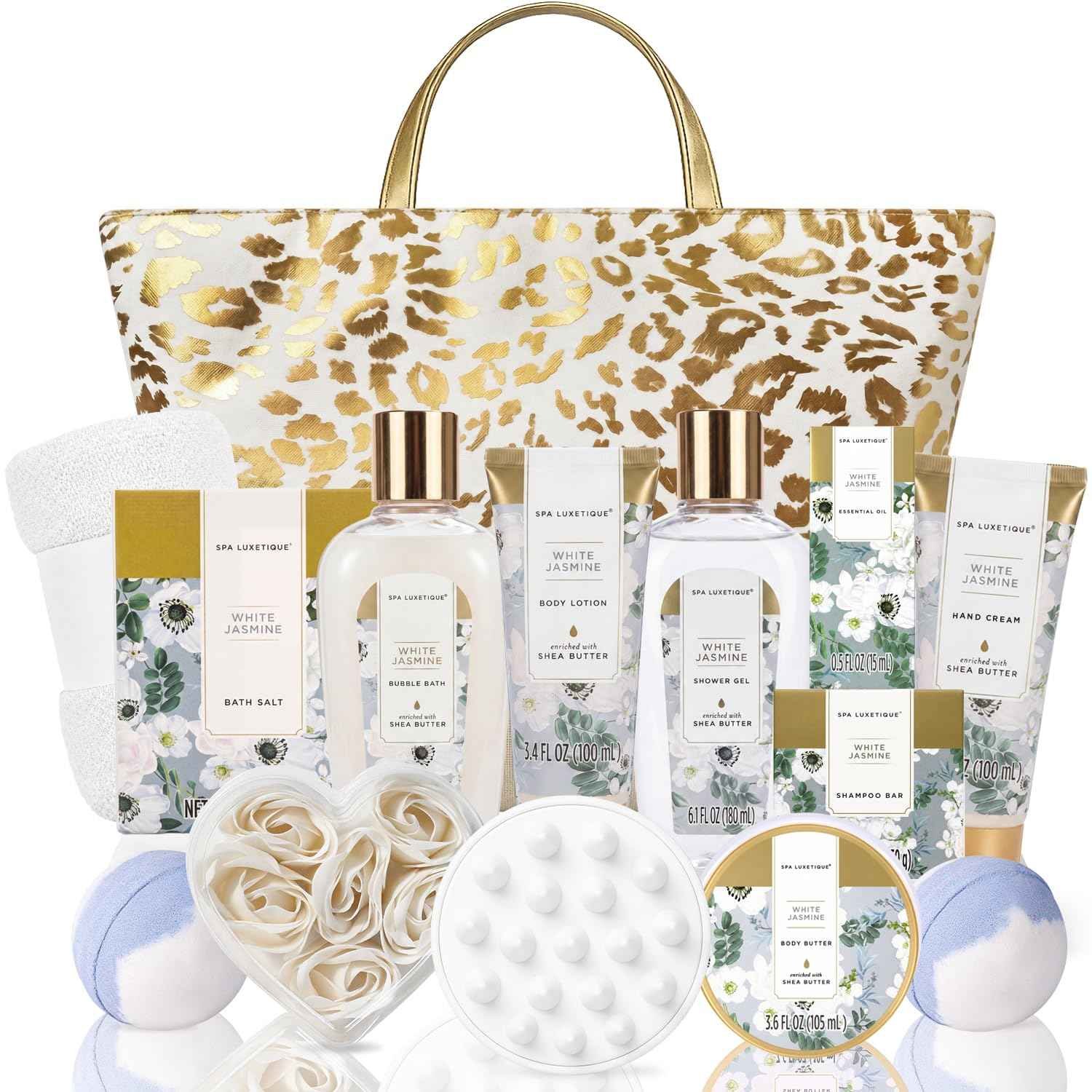 Spa Luxetique White Jasmine 15pc Spa Gift Basket