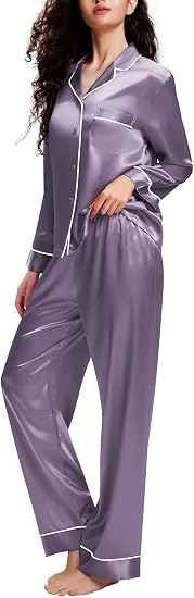 Lonxu Silk Satin Pajama Set