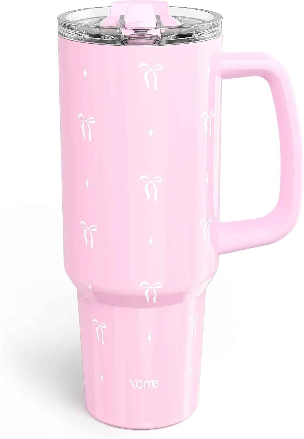 YOME 40 oz Bow Pink Tumbler