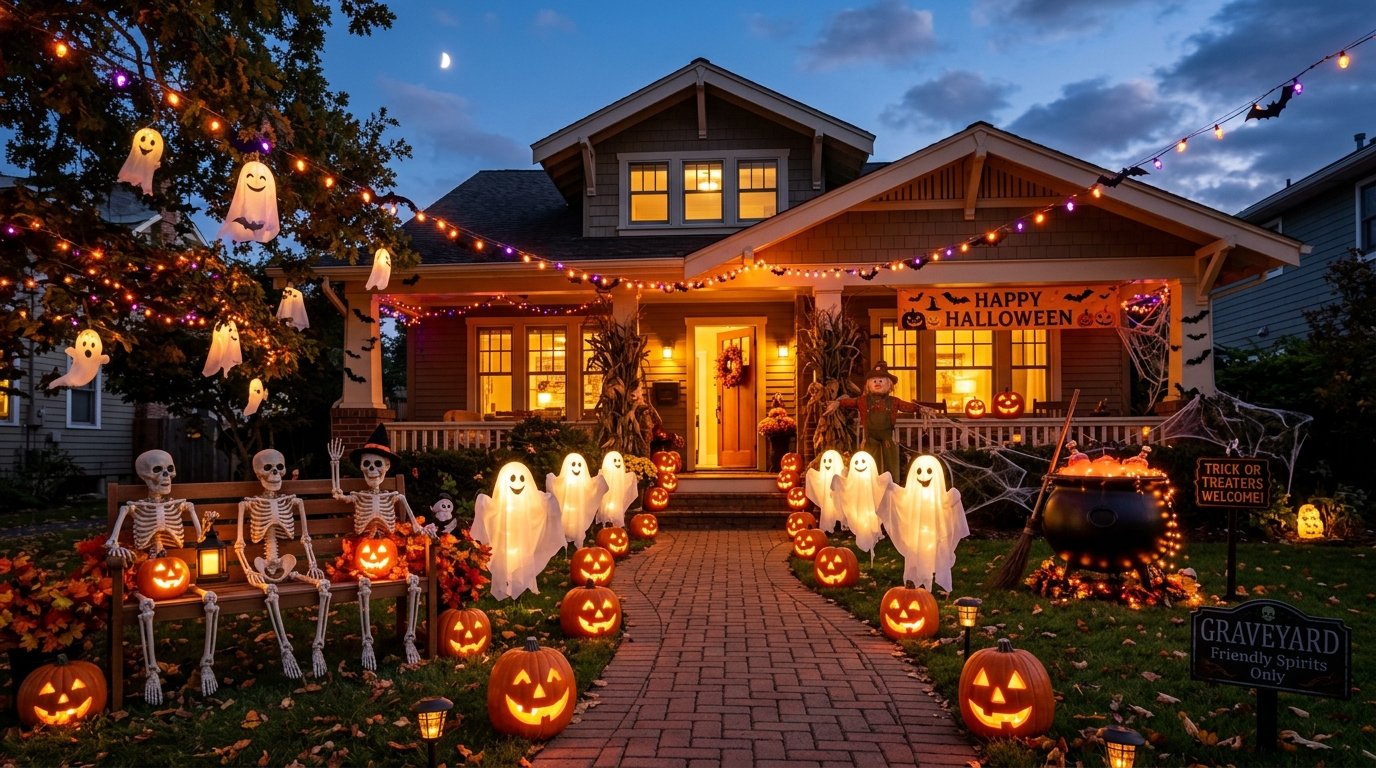 19 Halloween Front Yard Ideas Without the Over-the-Top Gore