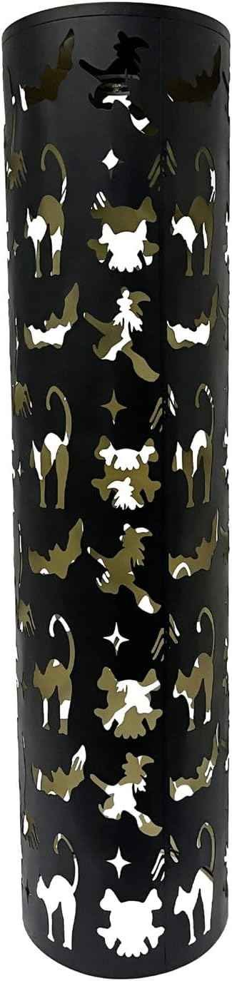 Haunted Hill Farm 2.7-Ft Cat & Ghost Pillar Lantern