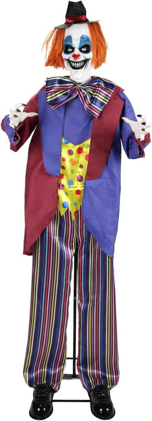 Haunted Hill Farm 5.9-Ft Clown Halloween Animatronic