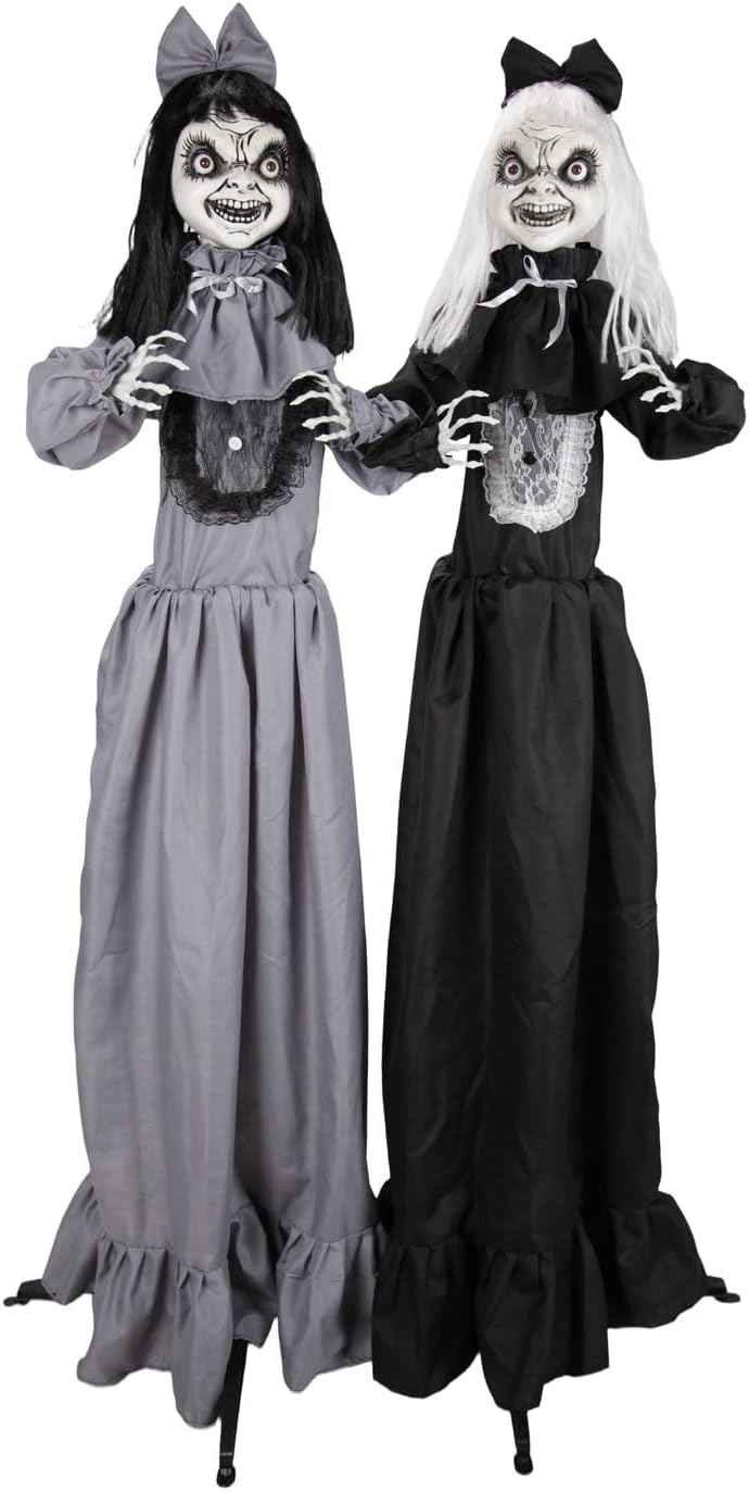 Haunted Hill Farm 5-Ft Girl Twins Animatronic