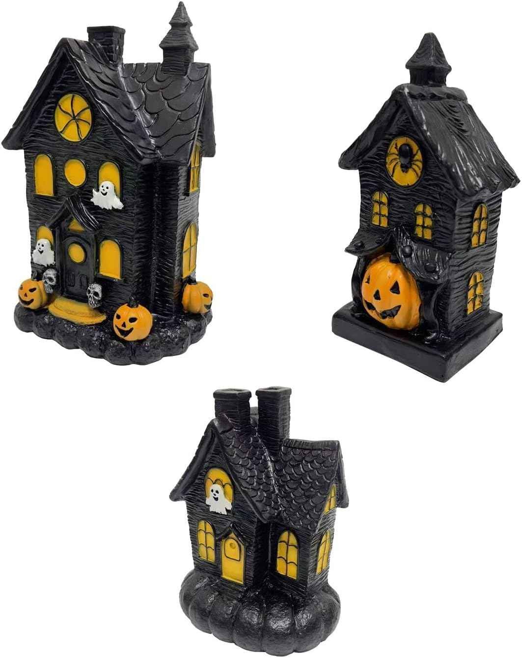 Haunted Hill Farm LED Spooky Haunted House Set 3 pc