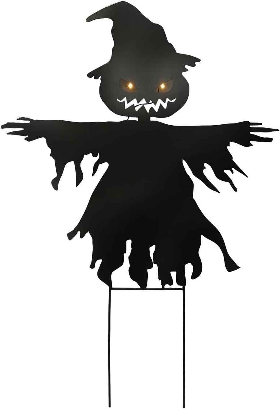 Haunted Hill Farm 3-Ft LED Metal Scarecrow Decoration
