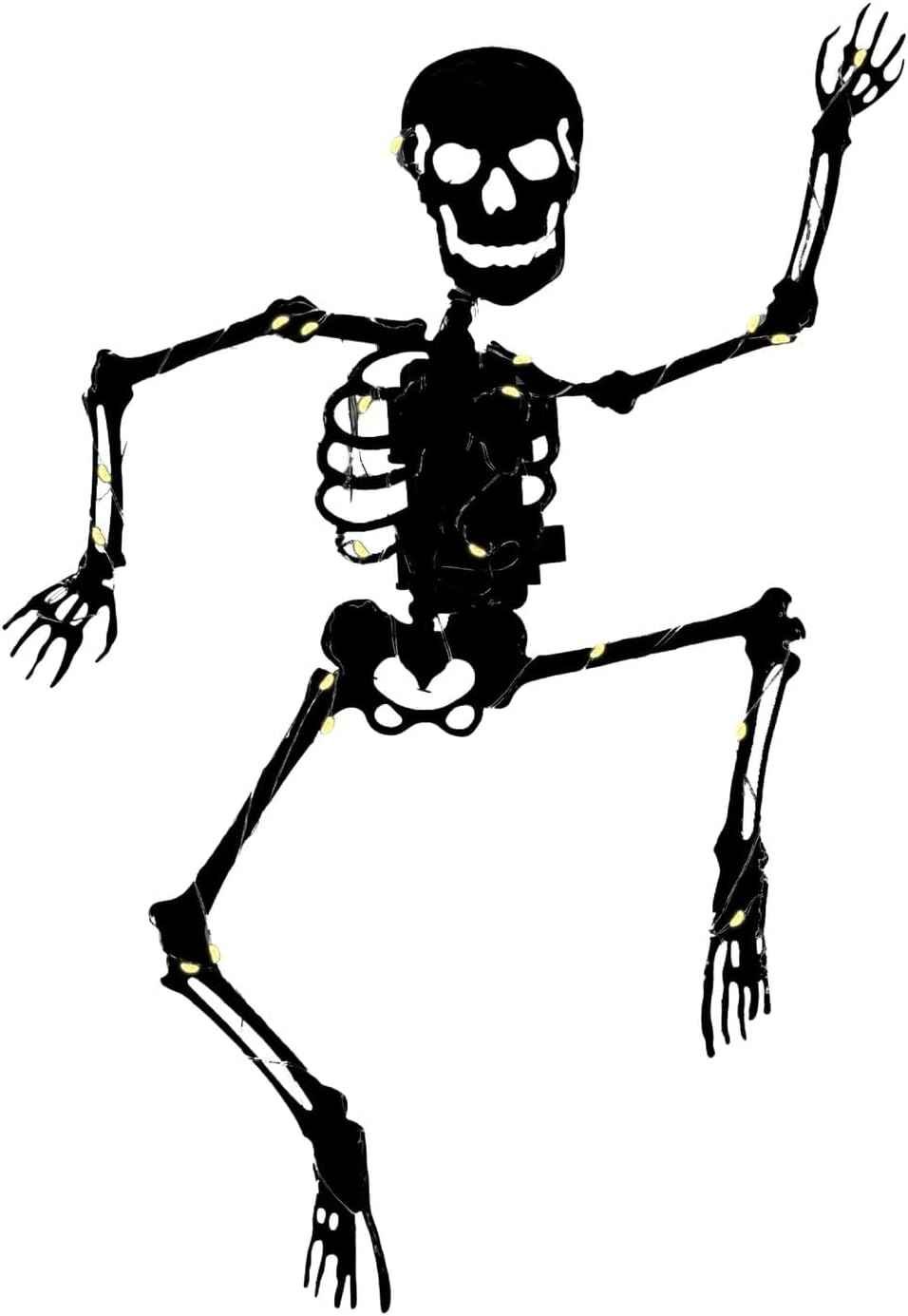Haunted Hill Farm 2.3-Ft White LED Skeleton