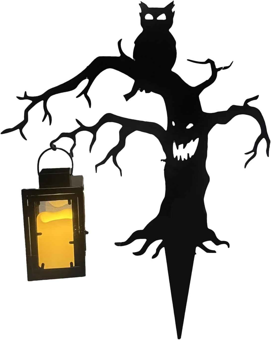 Haunted Hill Farm 2-Ft LED Spooky Tree with Owl
