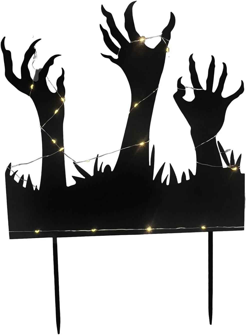 Haunted Hill Farm 2-Ft Warm White LED Zombie Hands