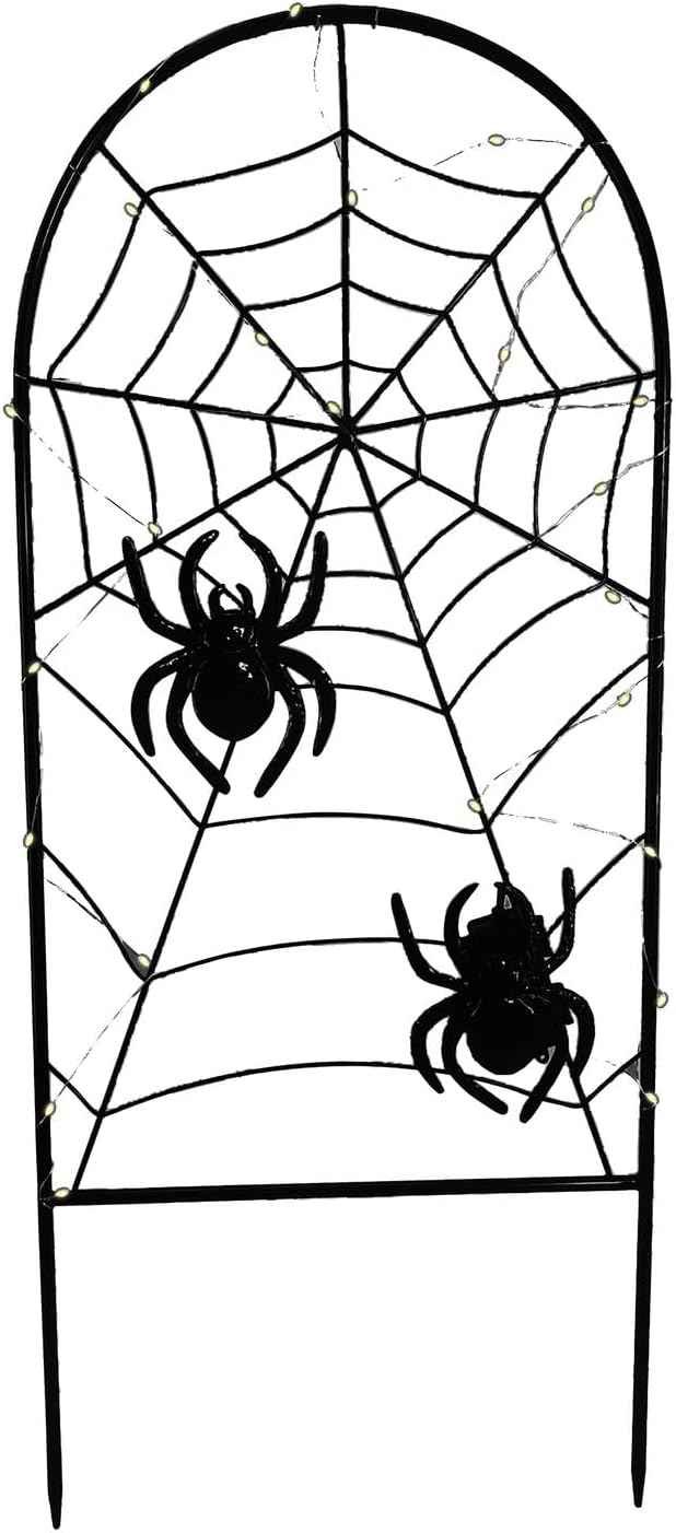 Haunted Hill Farm 2.6-Ft Metal Spiderweb with Stake