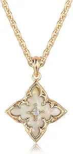 FETTERO 14K Real Gold Plated Clover Choker Necklace