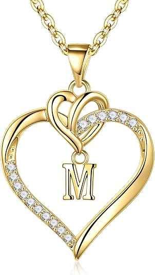 STORUP Heart Initial Necklace