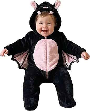 Newborn baby bat fuzzy warm footie Halloween costume