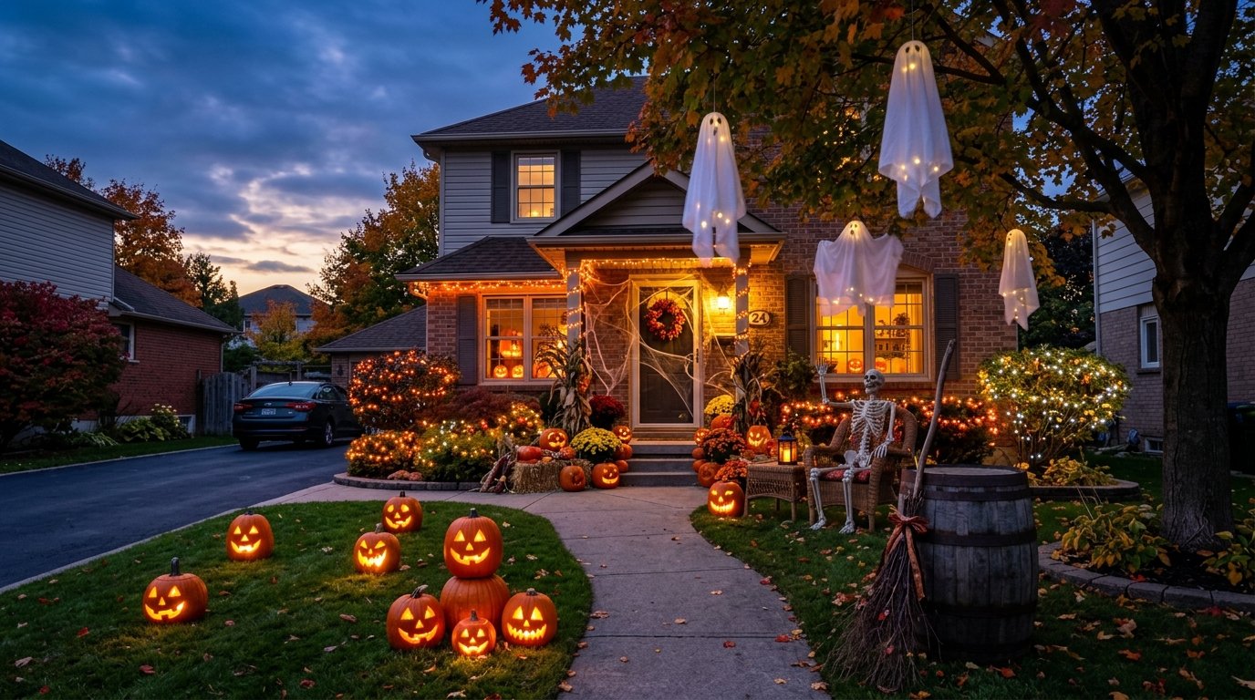 15 Outdoor Halloween Decor That Looks Good During the Day and at Night