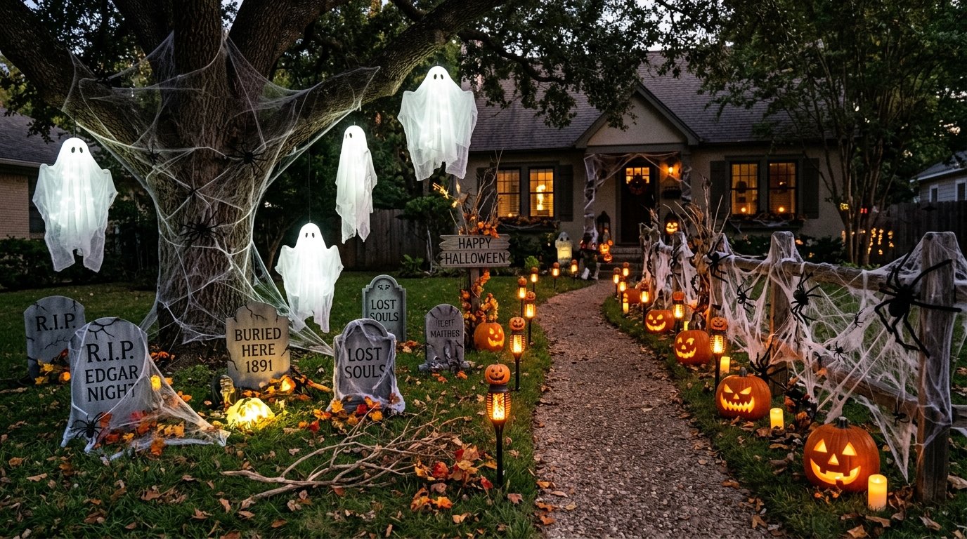 16 Outdoor Halloween Decorations Under $50 That Still Look Impressive