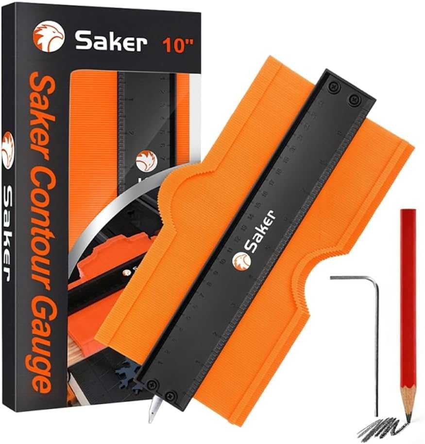 Saker Contour Gauge Profile Tool with adjustable metal locking mechanism