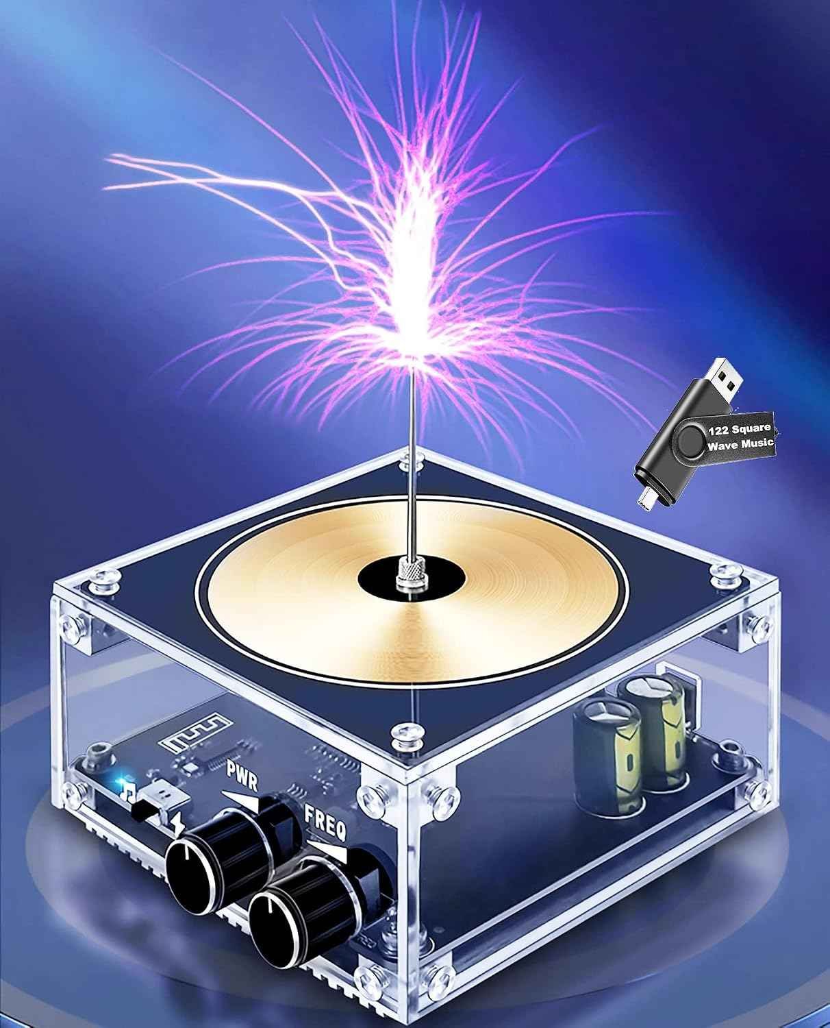 10cm Solid State Bluetooth Musical Tesla Coil science gadget with frequency dials